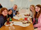 Participants enjoying the St Demetrios Greek Fest in Elmhurst