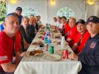 Local first responders enjoying St Demetrios Greek Fest in Elmhurst