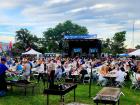 Guests enjoying the St Demetrios Greek Fest in Elmhurst
