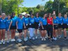 Drive-thru volunteers at the St. Nectarios Greek Fest in Palatine
