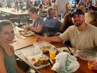 Participants enjoying the St. Nectarios Greek Fest in Palatine