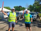 Traffic team working the drive-thru at St. Nectarios Greek Fest in Palatine