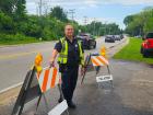 Police officer at St Nectarios Greek Fest in Palatine