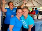 Friendly volunteers at the St. Nectarios Greek Fest in Palatine