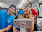 Friendly volunteers at the St. Nectarios Greek Fest in Palatine