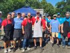Grill men working the St. Nectarios Greek Fest in Palatine