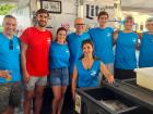 Friendly bar volunteers at the St. Nectarios Greek Fest in Palatine