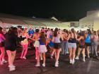 Participants dancing at the St. Nectarios Greek Fest in Palatine