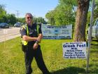 Police officer at the St. Nectarios Greek Fest in Palatine
