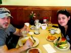 Couple enjoying breakfast at Annie's Pancake House in Skokie