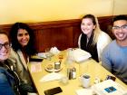 Friends enjoying breakfast at Annie's Pancake House in Skokie
