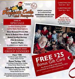 Christmas Dining at Blossom Cafe - Norridge