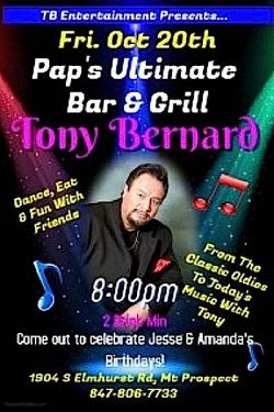 Tony Bernard Live at Pap's Ultimate Bar & Grill