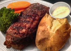 Char-broiled New York strip steak at Jameson's in Arlington Heights