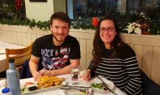 Couple enjoying dinner at Brousko Authentic Greek Cuisine in Schaumburg