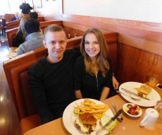Couple enjoying lunch at Butterfield's Pancake House & Restaurant in Northbrook