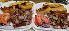The famous homemade Gyros at Charcoal Flame Grill in Morton Grove
