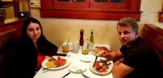Couple enjoying lunch at Demetri's Greek Restaurant in Deerfield