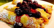 The famous Black Cherry Crepes at Dino's Cafe in Bloomingdale