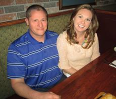 Couple ready to enjoy dinner at Jamesons Charhouse Arlington Heights