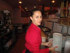 Friendly server at Jimmy's Restaurant in Des Plaines
