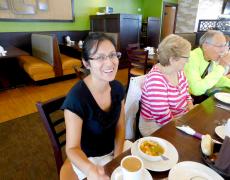 Friends enjoying lunch at Kappy's American Grill in Morton Grove