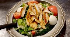 The Chicken Caesar Salad at Omega Restaurant & Pancake House in Schaumburg