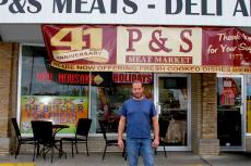 Friendly staff celebrating 41st anniversary at P and S meats in Chicago