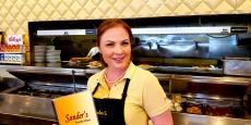 Friendly server at Sander's Family Restaurant & Pancake House in Skokie