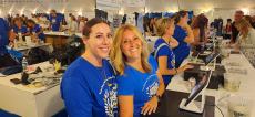Friendly volunteers at the St. Demetrios Greek Fest in Elmhurst
