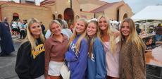 Friends enjoying the St Nectarios Greek Fest in Palatine