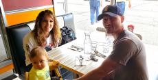 Family enjoying lunch at Teddy's Diner in Elk Grove Village