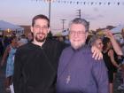 Father Dean with church leader - Big Greek Food Fest, Niles