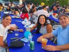 Family enjoying the Big Greek Food Fest of Niles