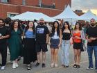 Friends enjoying the Big Greek Food Fest of Niles