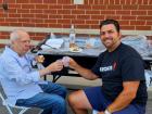 Family moment behind the scenes at the Big Greek Food Fest of Niles