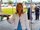 Friendly greeter at The Big Greek Food Fest in Niles