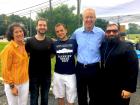 Governor Bruce Rauner with his wife and church staff -  Glenview Greek Fest at Sts. Peter & Paul