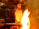 Hard working cook at Jameson's Charhouse - Valentine's Day