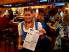 Friendly server at Johnny's Kitchen & Tap Octoberfest in Glenview