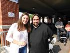 Church leader with guest, Lincoln Park Greek Fest Chicago