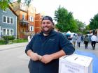 Hard working volunteer, Lincoln Park Greek Fest, Chicago