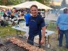 Hard working volunteer at St. Demetrios Elmhurst Greek Fest