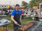 Hard working volunteer at St. Demetrios Elmhurst Greek Fest