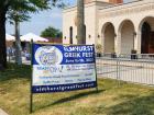 Outdoor sign at St. Demetrios Elmhurst Greek Fest