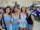 Friends enjoying the St Demetrios Greek Fest in Elmhurst