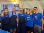 Hard working volunteers at the St Demetrios Greek Fest in Elmhurst