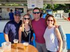 Friends enjoying the St Demetrios Greek Fest in Elmhurst
