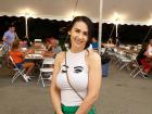 Happy participant enjoying the St Demetrios Greek Fest in Elmhurst