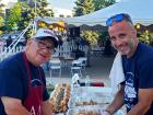 Hard working volunteers at the St Demetrios Greek Fest in Elmhurst